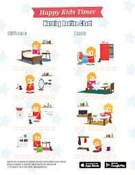 download free printable morning routine chart