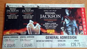 Unused History World Tour Ticket For The Last Concert In Wembley Stadium On Sat 12th Juli 2009 Michael Jackson Wembley Jackson