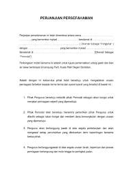 Perjanjiansefahaman Selection