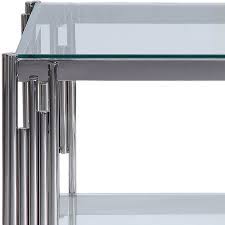 The felicia condo coffee table will leave you with a positive vibe due to its compact size and sleek modern style. Liana Coffee Table Glass And Stainless Steel Leon S