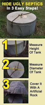 The install requires a 5/8 hole to be drilled through either the top of the tank or lid. How To Hide A Septic Tank With A Fake Rock Cover Rocksfast Com