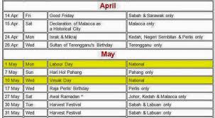 Untuk perhatian semua, berikut dikategorikan senarai perincian jadual cuti mengikut susunan bulan agar ianya dapat membantu memudahkan orang ramai untuk israk dan mikraj. Kelantan State Senarai Tarikh Cuti Umum Di Malaysia Facebook