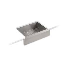 Evier De Cuisine Simple Kohler Vault Avec Tablier Court Installation Sous Surface 29 5 Po 3936 Na Rona