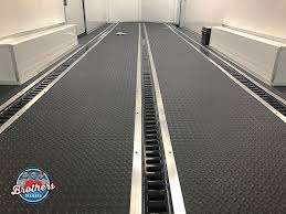 Try installing an epoxy floor! 8 5x32ta3 Custom Car Hauler Brothers Trailers South East United States Largest Volume Cargo Trailer Dealership Trailer Dealership Cargo Trailers