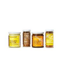 Goop X Countertop Foods Goop Exclusive Golden Breakfast Gift Set Breakfast Gift Olive Oil Bottles Gift Set