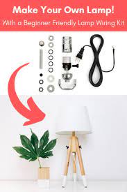 Make Your Own Unique Diy Lamp With A Lamp Wiring Kit Lamp Making Kits Are Beginner Friendly Diy Project Kits Th Diy Lamp Diy Decor Projects Diy House Projects
