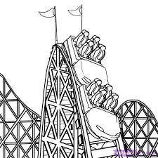 Learn colors with googoo & color crew at the amusement park for kids. Roller Coaster Roller Coaster Guided Drawing Coloring Pages
