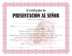 Certificado de logro en música. Certificados De Presentacion Al Senor Presentacion De Ninos Reconocimientos Para Ninos Formatos De Diplomas