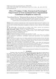 Effect Of Workplace Civility Structural And Psychological Empowermen Nurses are committed to caring for those around them, but you can't pour upholding and staying committed to the professional values of nursing is paramount. workplace civility structural
