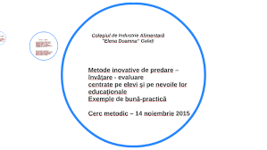 Metode Inovative De Predare InvÄƒÅ£are Evaluare By Popescu Carmen