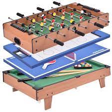 4 In 1 Swivel Air Hockey Table Tennis Billiard Pool And Foosball Game Table Multi Game Table Foosball Table Table Games