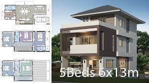 Duplex single story 5 bedroom house plans 3d. Single Story 5 Bedroom Modern House Plans 3d Novocom Top
