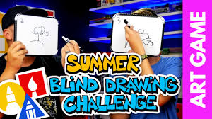 You figure out how to draw that phrase. Art Game Summer Blind Drawing Challenge Art For Kids Hub