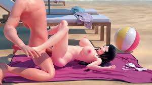 ビーチで官能的なセックス動画- 彼女が特大チンコに夢中