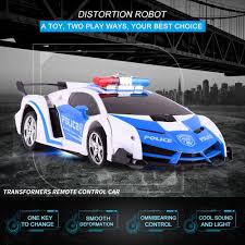 Remote control battery operated toy car transform by hand wave transformer robot. 1023 1 18 4ch 2 In 1 Rc Car Rtr Lamborghini Police