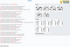 Believe by cher chords different versions chords, tab, tabs. Chord Believe Sonny Cher Tab Song Lyric Sheet Guitar Ukulele Chords Vip