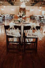 Modern Rustic Sweetheart Table Chairs Her Always His Forever Weddin Wedding Reception Decorations Elegant Wedding Decor Elegant Sweetheart Table Wedding