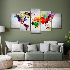 Leinwand Bilder Weltkarte Schwarz Bunt Silber Landkarten Wandbild Xxl Wohnzimmer Vintage Sea Life Home Decor Posters Prints Home Garden Ebay schwarz weiß kunst bild gemälde wandbild s/w abstrakt modern. la casa de mis padres