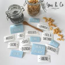 6 Stickers Personnalisables Ingredients Bocaux Personnalises Bocaux De Cuisine Etiquette Bocaux