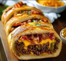 Ground beef and cheese wrapped in French bread