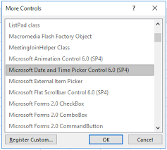 Inserting A Dropdown Calendar In Excel 2016 64 Bit