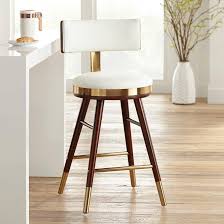 Do you suppose real leather bar stools with backs looks nice? Parker 25 1 2 White Leather Counter Stool 64g32 Lamps Plus Contemporary Counter Stools Leather Counter Stools Counter Stools