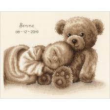 Free shipping on orders over $25 shipped by amazon. Vervaco Counted Cross Stitch Kit 11 25 X8 75 Sweet Dreams Birth Record Anabella S
