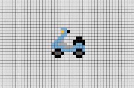 Motor Scooter Pixel Art Pixel Art Lego Art Art