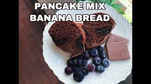 Add remaining ingredients and mix together. Pancake Mix Banana Bread Super Easy C Youtube