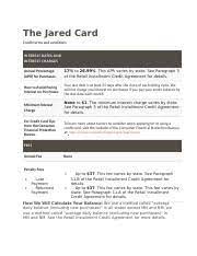 Die beste credit card ab 0,00 € inkl. Aaa Docx The Jared Card Credit Terms And Conditions Interest Rates And Interest Charges Annual Percentage Apr For Purchases 17 To 26 99 This Apr Course Hero
