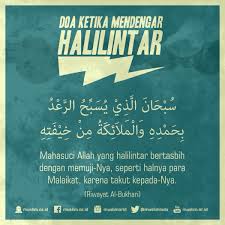 Doa Ketika Mendengar Halilintar Doa Allah Quran
