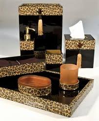 Boutique box, waste basket, trinket tray, $30 to $52. Zebra Print Bathroom Ideas Design Corral