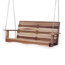 Watch as the world goes by as you rock, relax and reflect. All Things Cedar 24 In X 55 In Natural Porch Swing Lowe S Canada