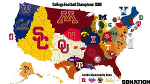 Please notify the uploader with. A Complete College Football Empires Map Of National Championship Claims Sbnation Com