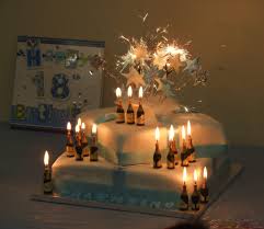 Unique Birthday Birthday Cake Candles Sparklers My Son S 18th Birthday Cake With Champagne Bottle Candles And Number Sparklers Birthday Cake Sparklers Cake Sparklers Birthday Candles