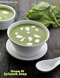 Cream Of Spinach Soup Recipe Cream Of Palak Soup Indian Style Cream Of Spinach Soup Recipe Cream Of Spinach Soup Spinach Soup Recipe Spinach Soup