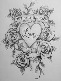 Hearts Tattoo Design Drawings Cute Drawings Of Love Love Drawings For Him