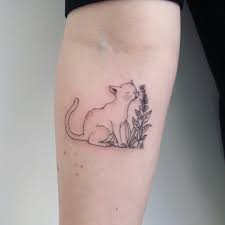 3.3 black cat tattoo along with other tattoos. Hailey Tattoos Flower Tattoos Tattoo People