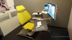 Provides horizontal surfaces, unlike other zero gravity workstations. Forget Standing Desks Altwork Has A Throne For Computer Addicts Slashgear