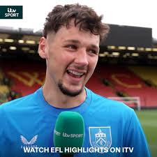 Scott Parker & James Trafford after Burnley's win against Watford