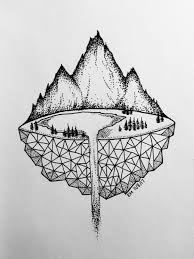 Micron Mountains Easy Pen Drawing Easy Drawings Easy Animal Drawings