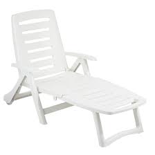 Prop up your feet on an outdoor ottoman for extra comfort. Gracious Living Patio Lounge Chair Adjustable Antigua White 15219 6pdq Rona