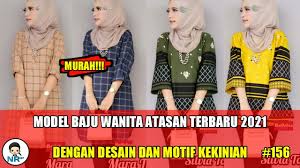Ingin membuat desain pakaian anda sendiri dengan mudah? Model Baju Atasan Wanita 2021 Dengan Desain Dan Motif Kekinian Youtube