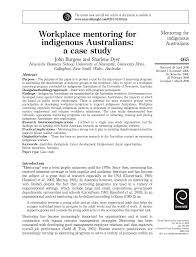 He is a coauthor of the coaching. Pdf Workplace Mentoring For Indigenous Australians A Case Study
