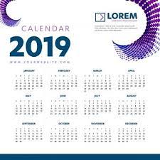 Calendar 2019 Colorful Template Vector Illustration Desk Office New Year Calendar Icons New Icons Office Icons Png And Vector With Transparent Background For Calendar Template Templates Excel Calendar Template