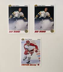 1991 Upper Deck Hockey Sergei Frederov Rookie Card Lot (3) • Russian Print  • RC