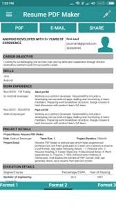 These days there's an app for everything, like finding a babysitter or planning your child's next birthday party—the possibilities are endless. Resume Pdf Maker Cv Builder For Android Download