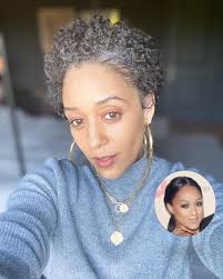 BEAUTIFUL! Tia Mowry-Hardwick shows off her real hair color. Embracing her  gray at 42! --> https://bit.ly/Embrace-Your-Gray