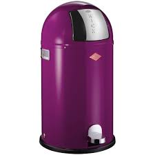 The high tech kitchen trash can lid opens automatically whenever movement is detected within the sensor area. Wesco Kickboy Bin Purple Trash Can Wesco Purple Kitchen