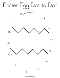 Dot to dot coloring pages. Easter Egg Dot To Dot Coloring Page Twisty Noodle